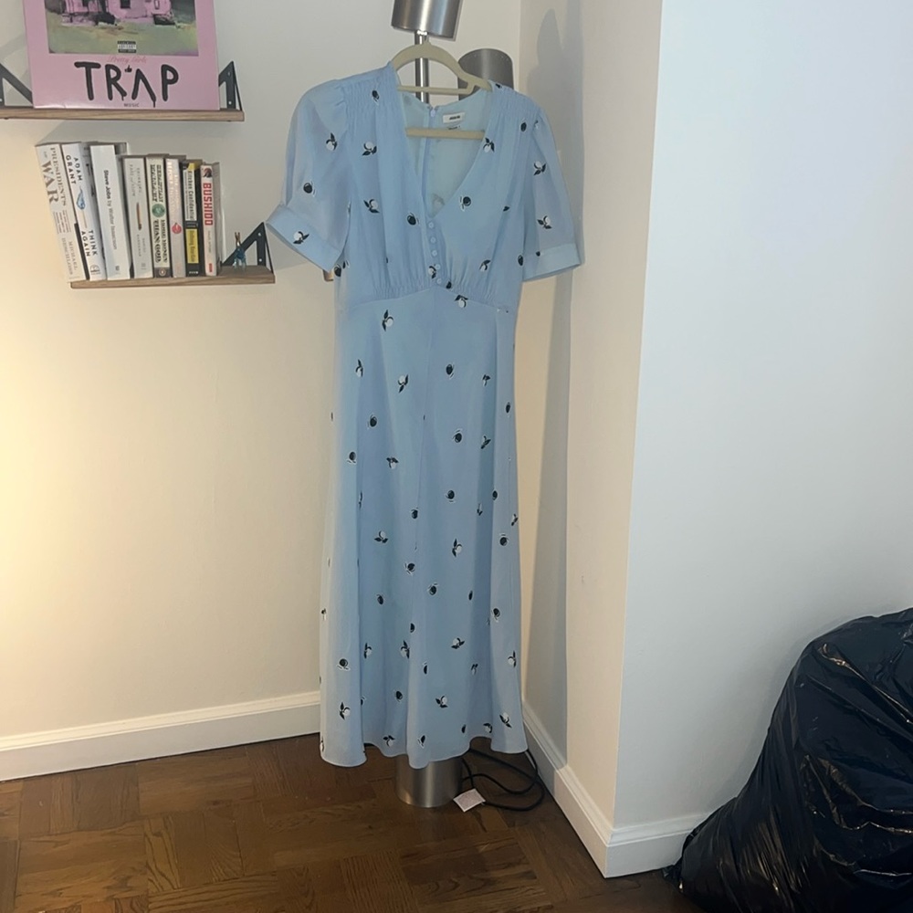 JASON WU, Berry Gathered Sleeve Dress